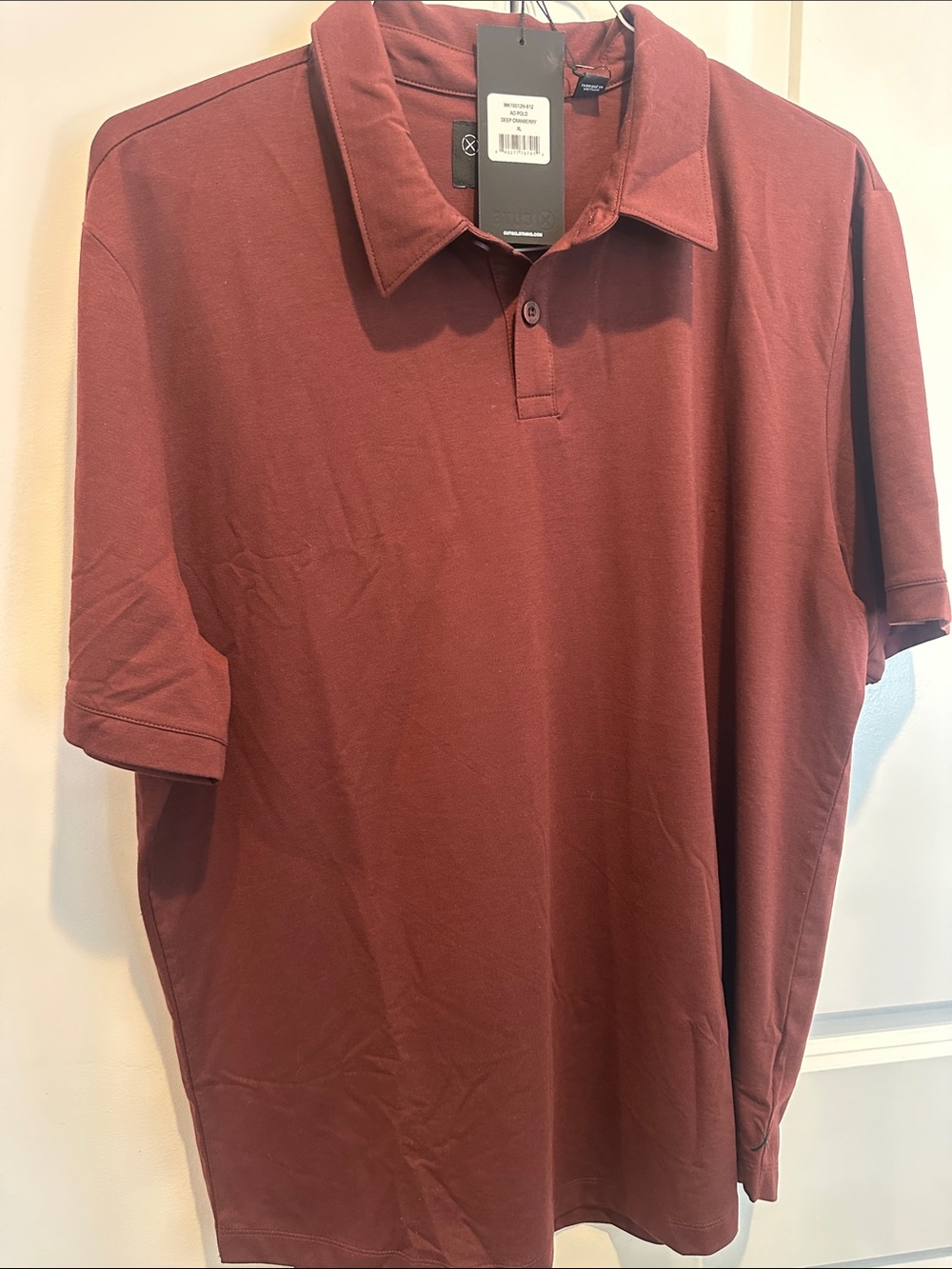 Cuts Men's Polo Shirt - Burgundy XL Deep Cranberry